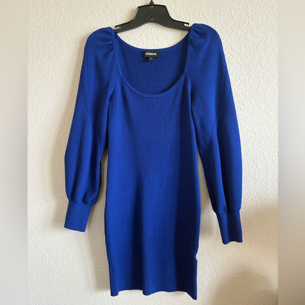 Express Royal Blue Knit Dress